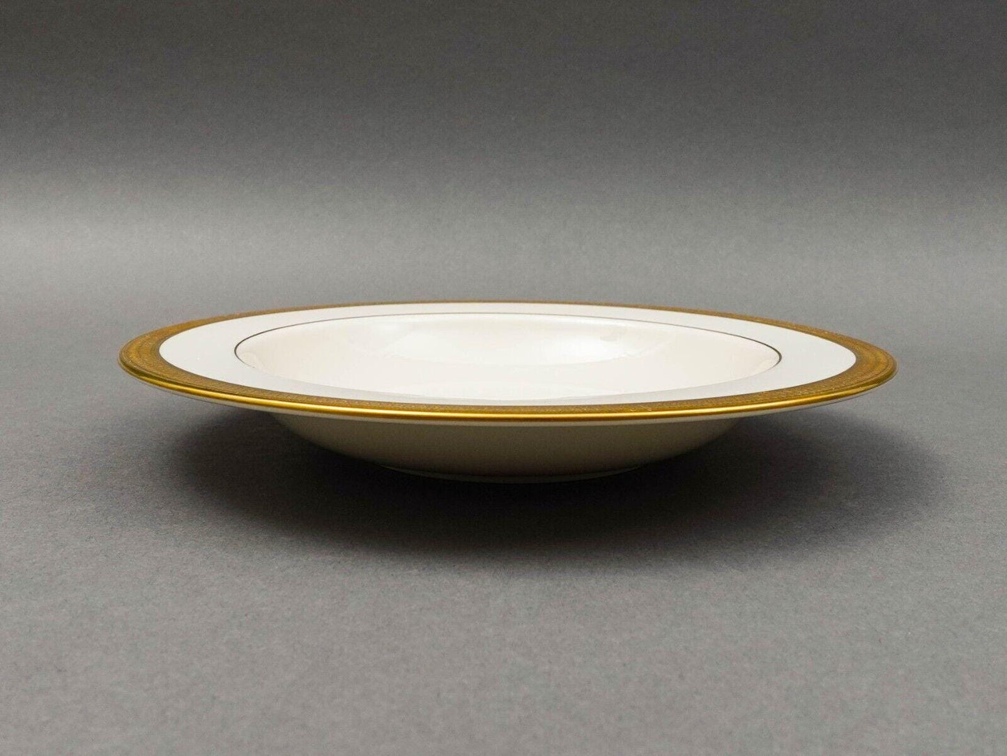 Lenox Lowell Fine Bone China Gold Encrusted Rimmed 9" Soup Bowl Set Of 5