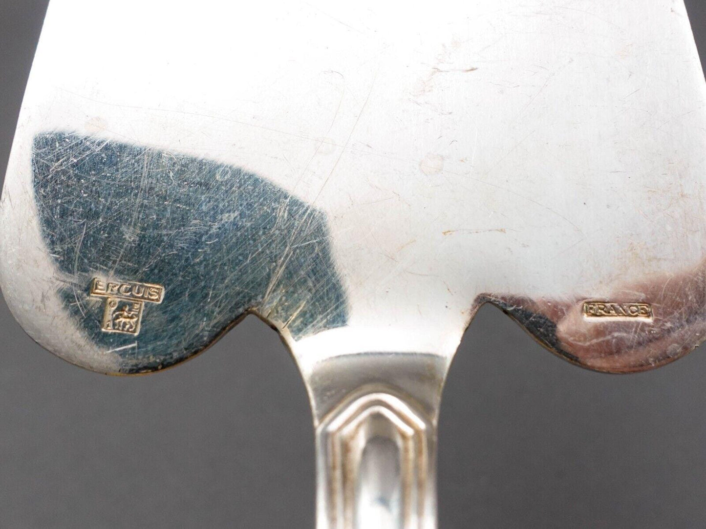 Ercuis France Silver Plate 4 Piece Salad Server Pie Server Meat Fork Serving Set