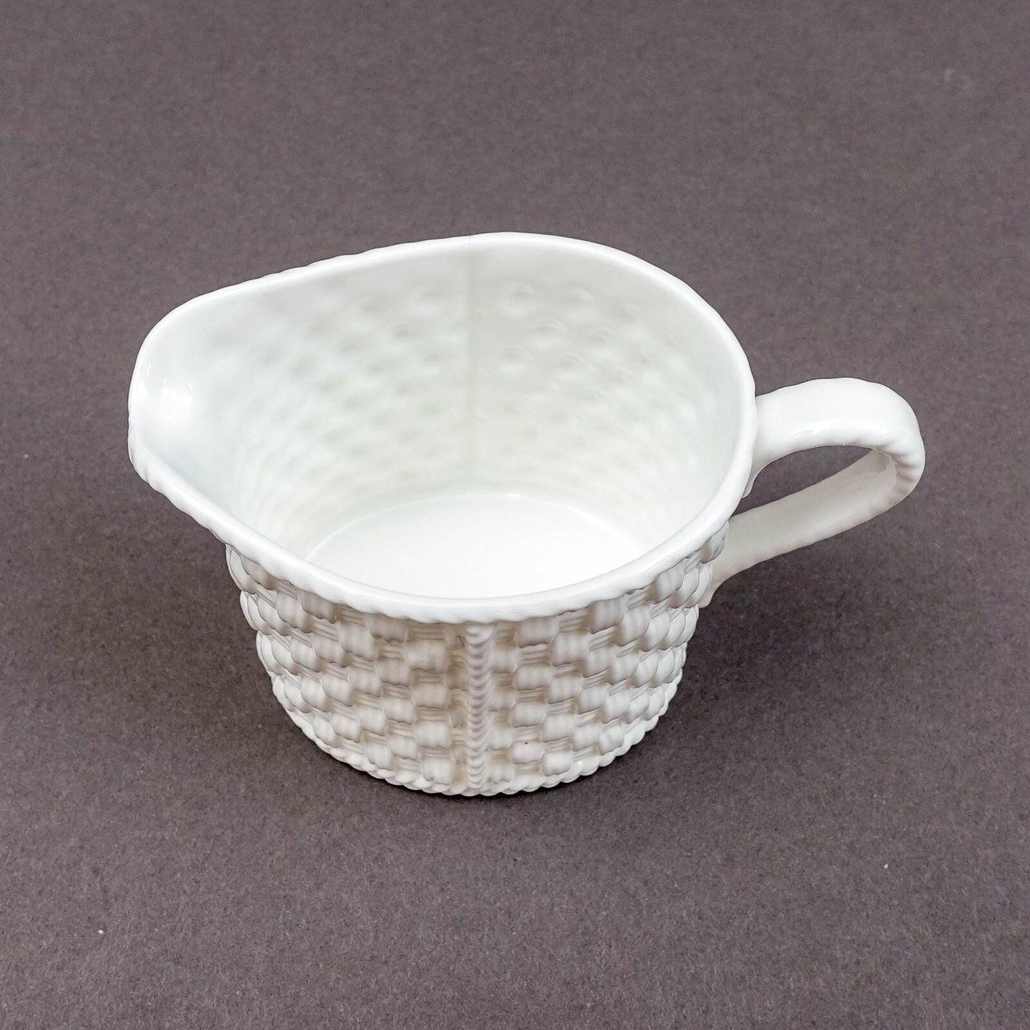 Tiffany & Co. Ireland "Tiffany Weave" White Porcelain Creamer Jug 1994