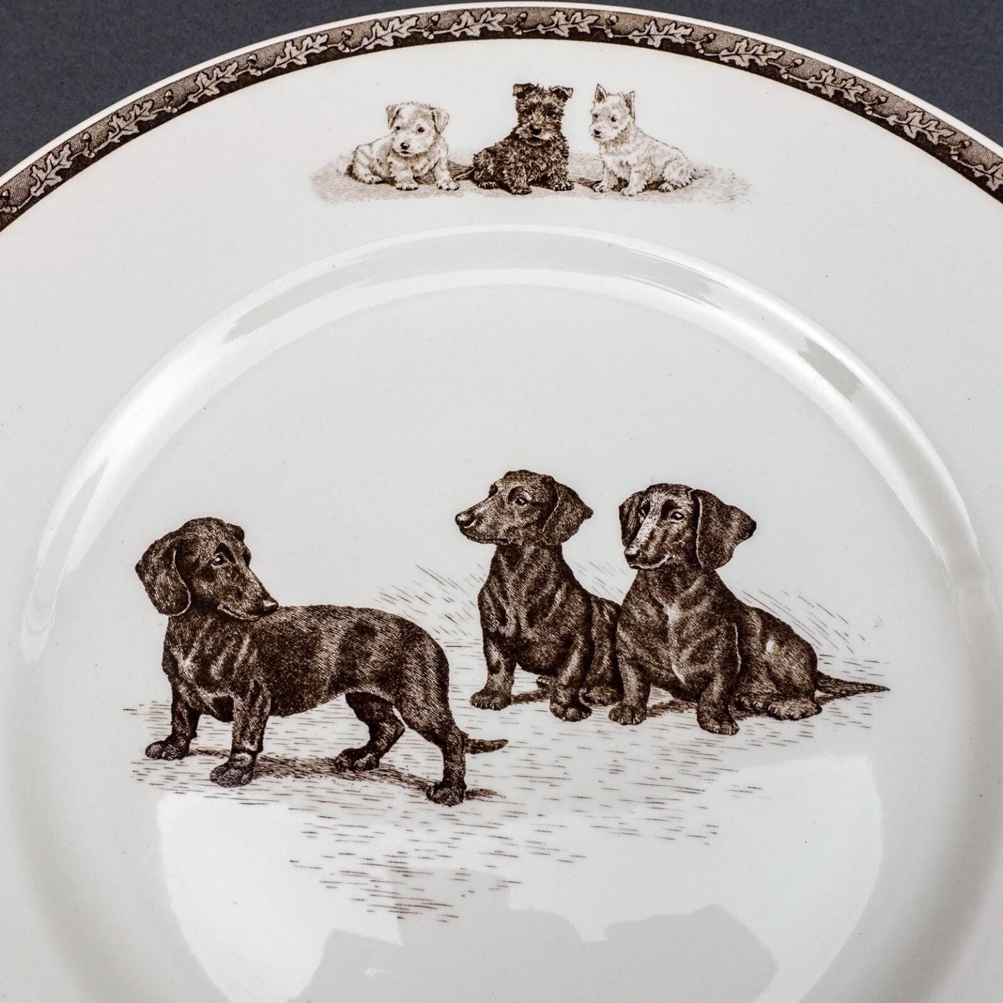 Wedgwood Non-Sporting Terrier Working Dog Two's Company Dachshunds Plate Kirmse