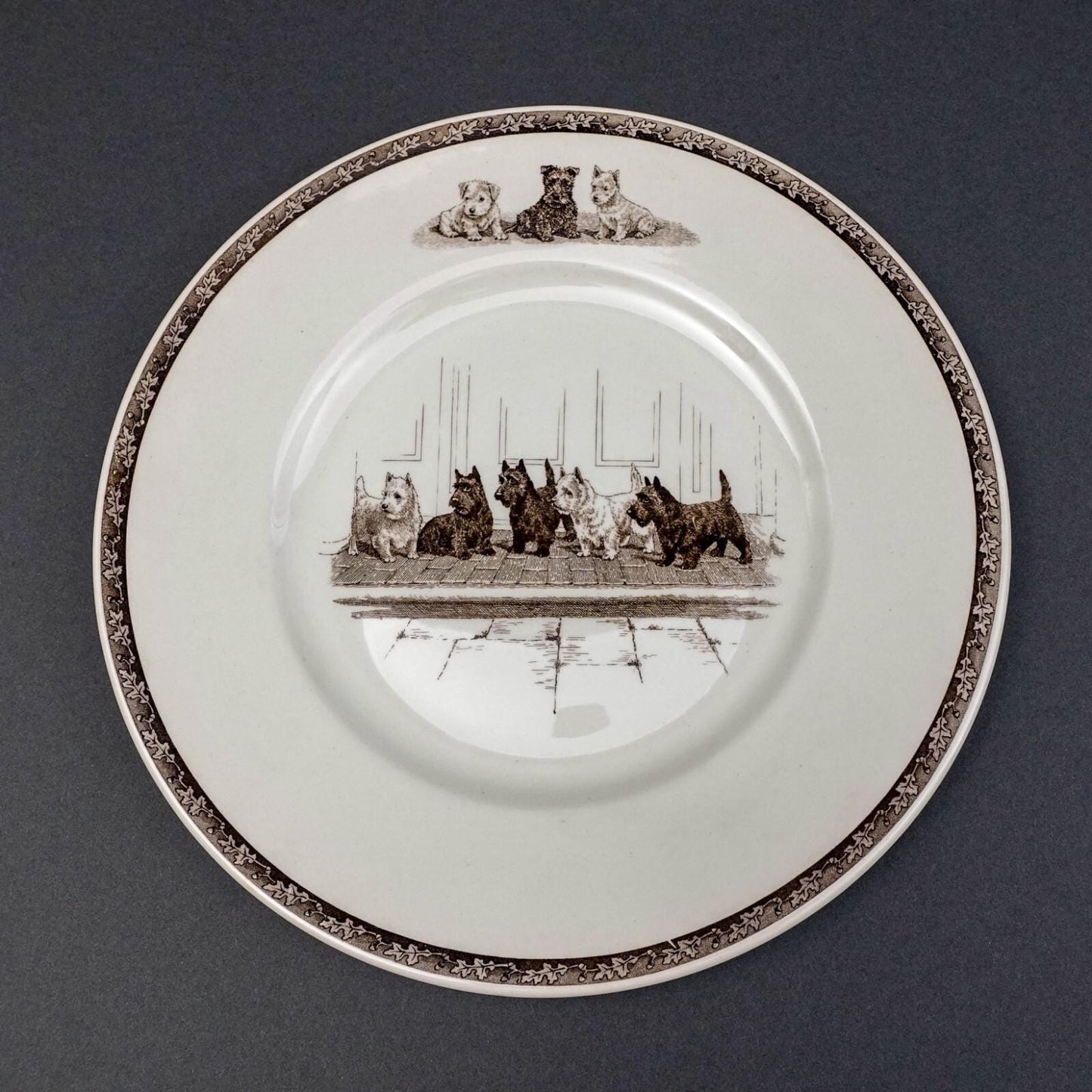 Wedgwood Working Dog "A Full House" Scottish West Highland Terriers Plate Kirmse