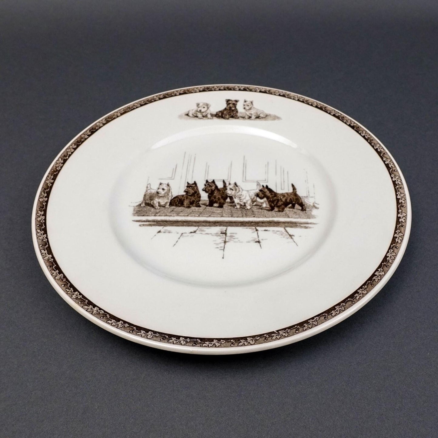 Wedgwood Working Dog "A Full House" Scottish West Highland Terriers Plate Kirmse