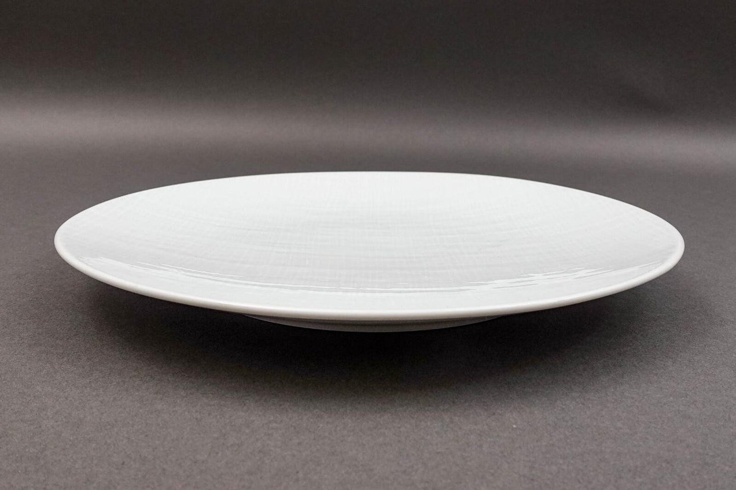 Bernardaud France Organza White Porcelain 11 1/2" Coupe Plate Set Of 3