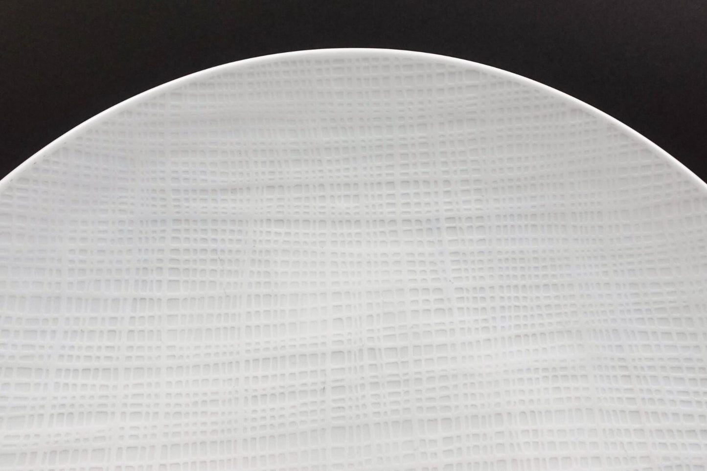 Bernardaud France Organza White Porcelain 11 1/2" Coupe Plate Set Of 3