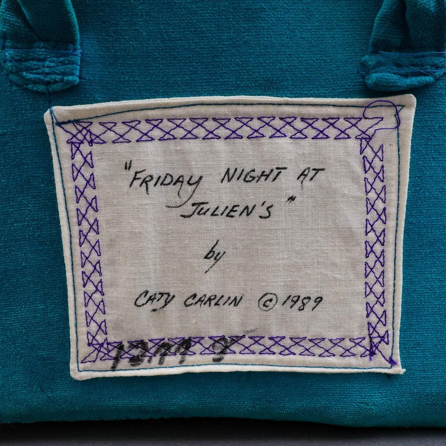Caty Carlin 1989 Friday Night at Julien's Whimsical Figural Fabric Art Sculpture
