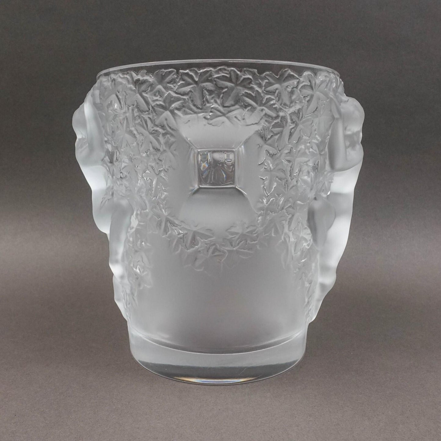 Lalique France Signed Ganymede Crystal Champagne Ice Bucket Cooler