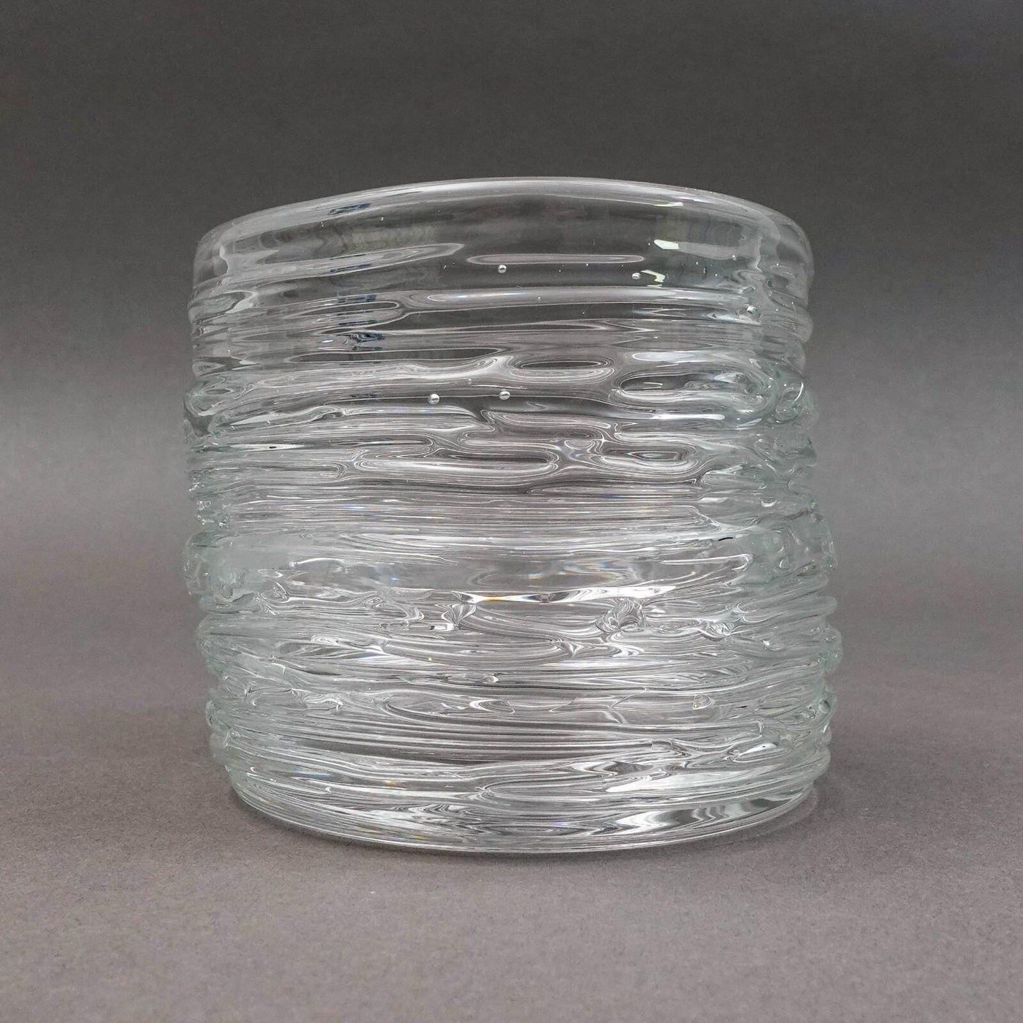 Hadeland Norway Kokong Crystal Tealight Art Glass Candle Holder