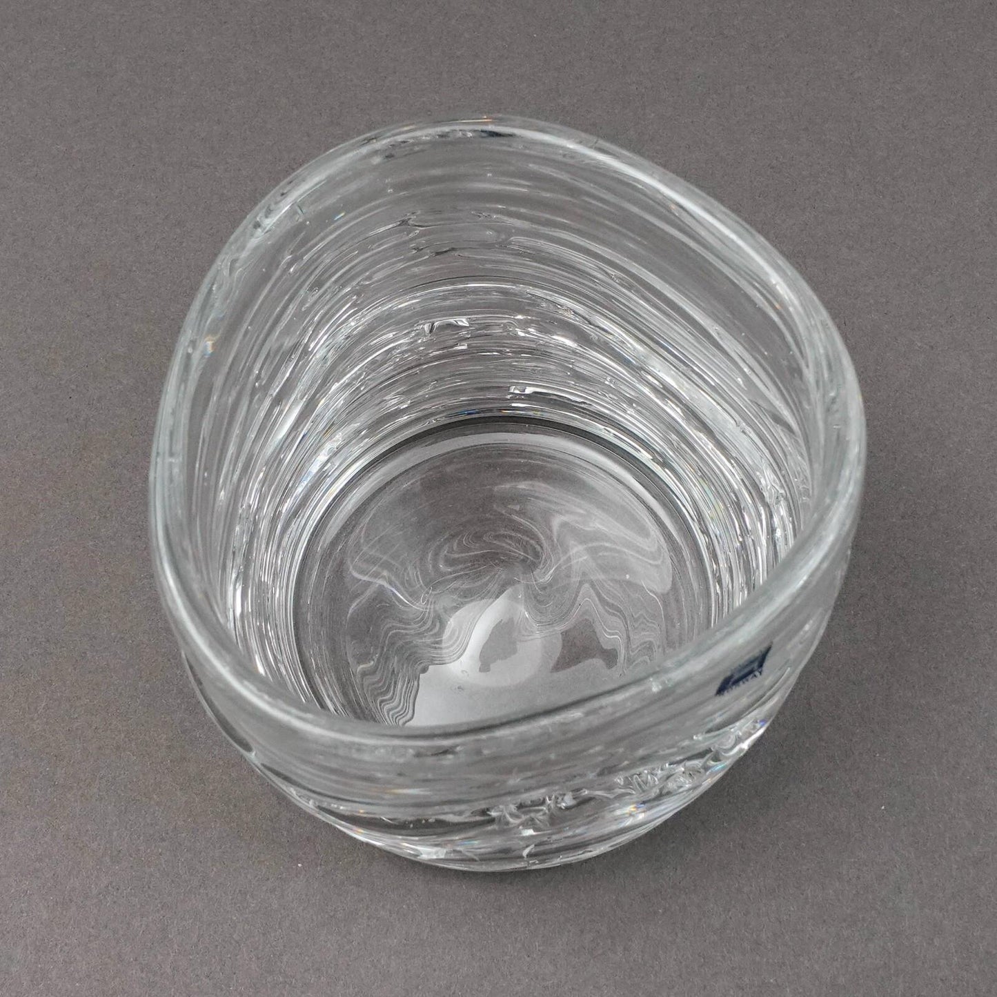 Hadeland Norway Kokong Crystal Tealight Art Glass Candle Holder