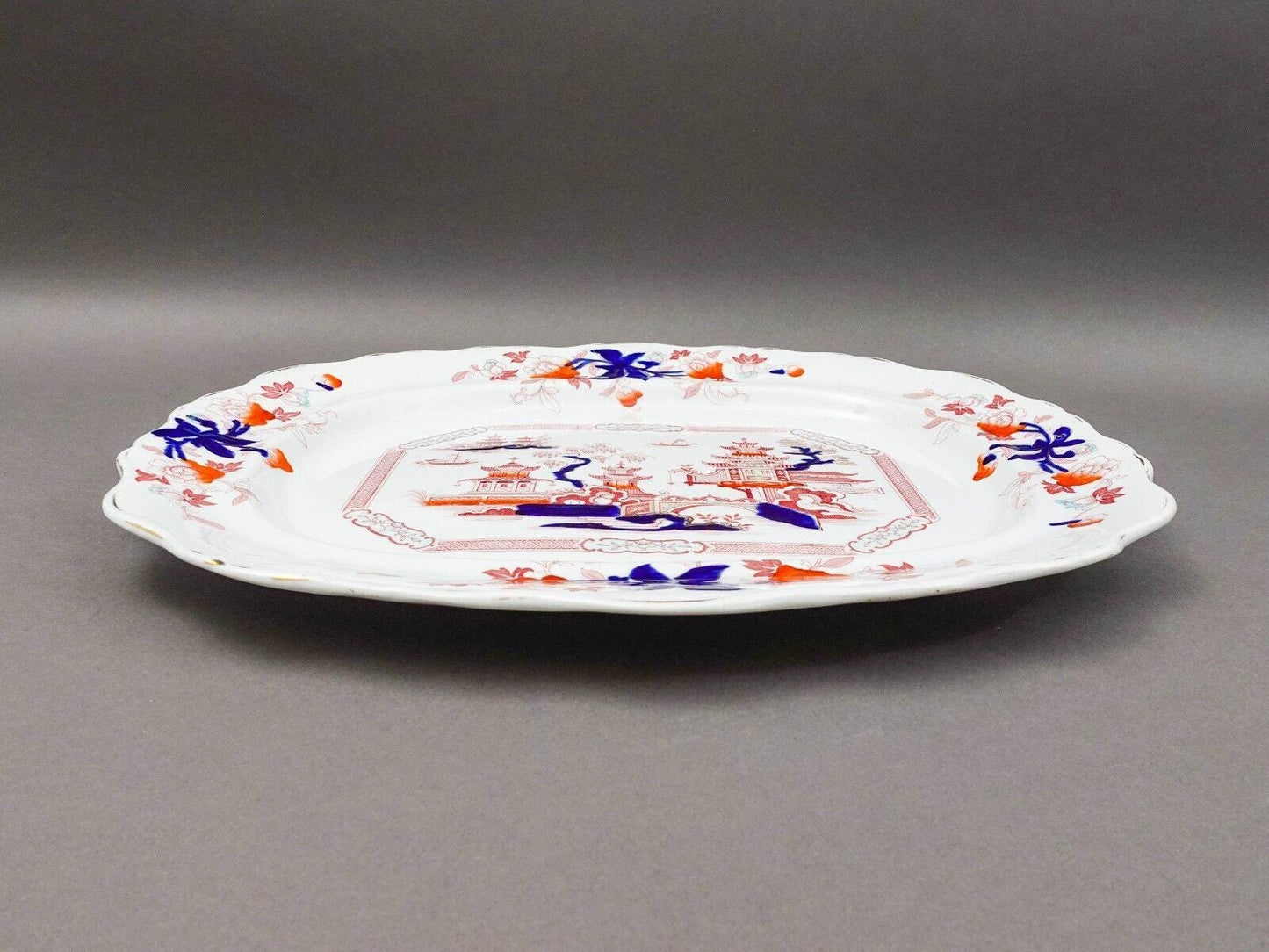 BL Burgess And Leigh England Large Antique Tonquin Porcelain Platter Tray 19.5"
