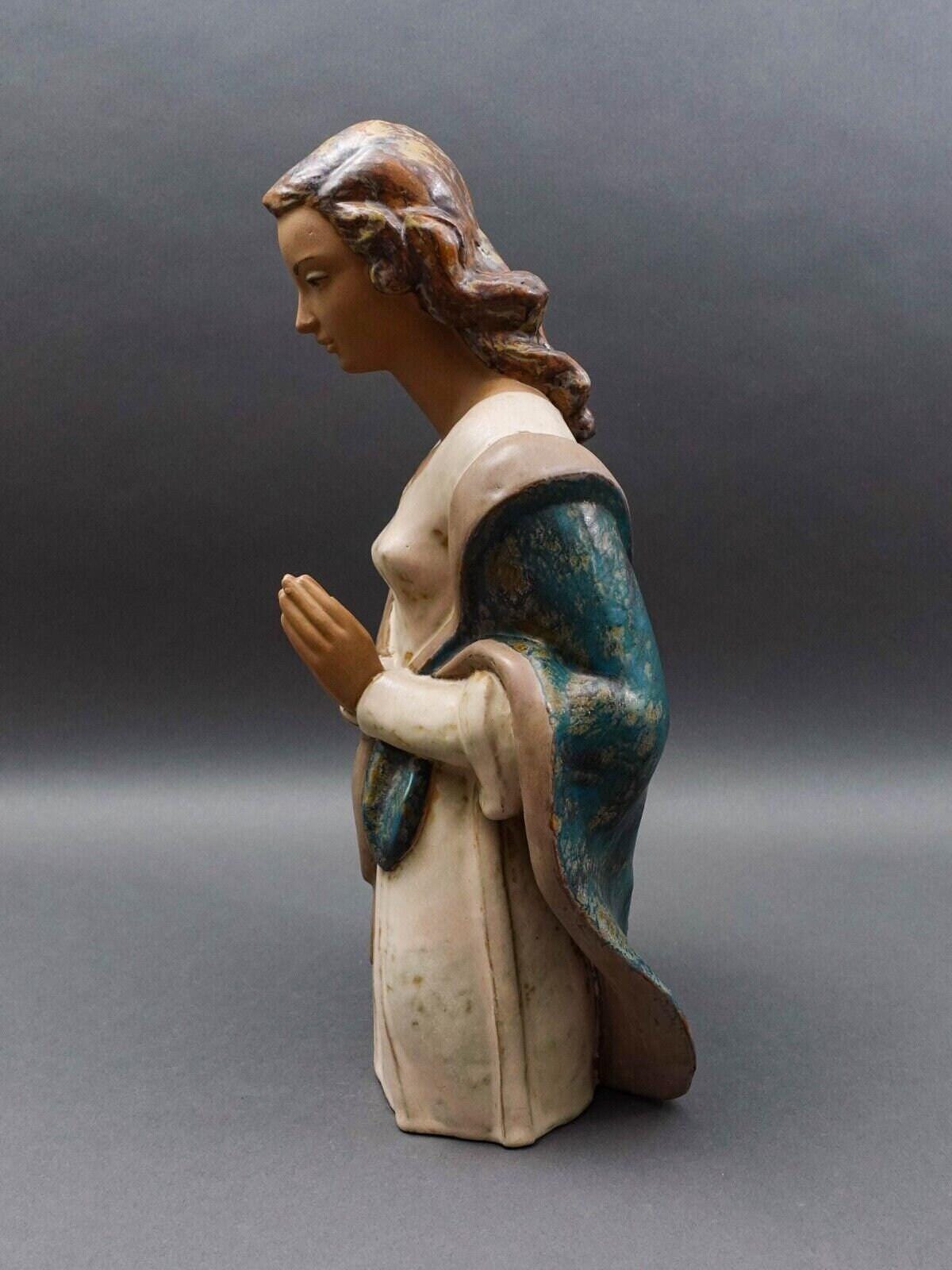 Lladro Meditation 1976-79 Woman Figure In Prayer Porcelain Art Sculpture 16 1/2"