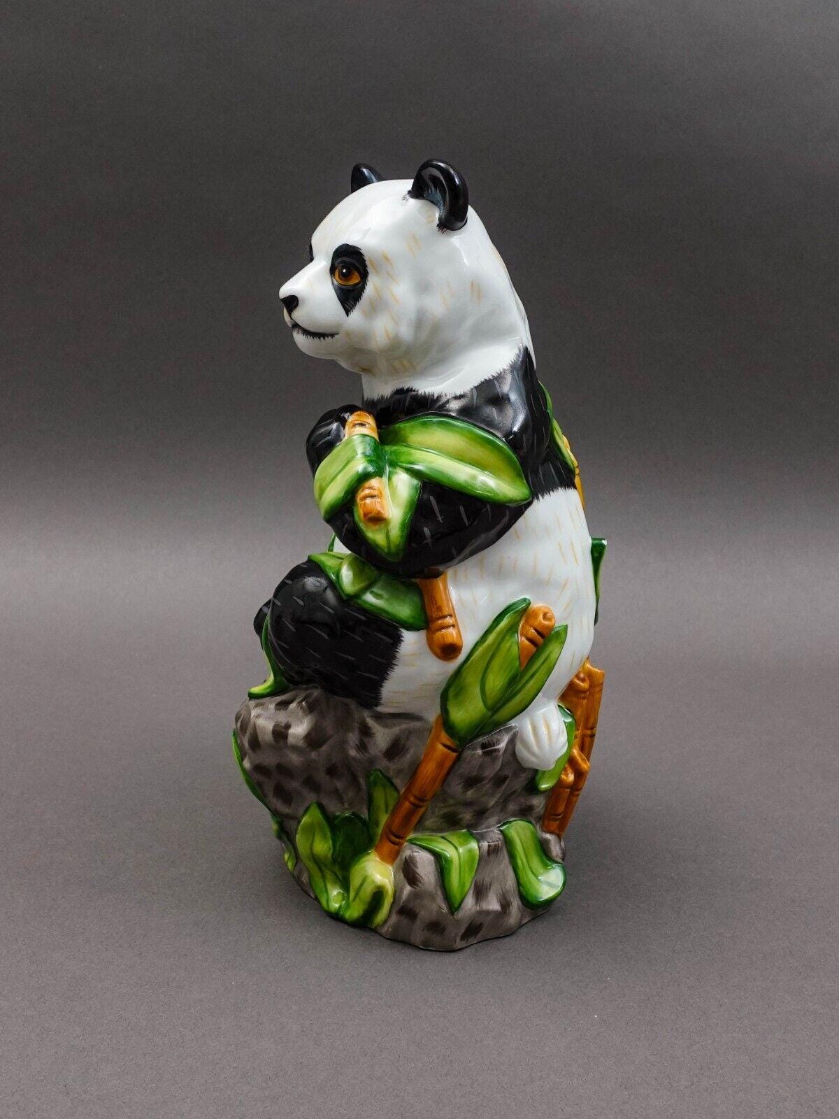 Lynn Chase Panda Bear Mother & Cub Bamboo Tree Porcelain Figurine 9 5/8" LE #155
