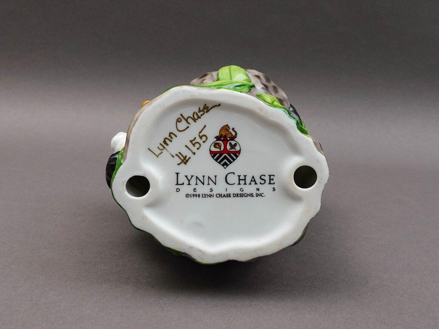 Lynn Chase Panda Bear Mother & Cub Bamboo Tree Porcelain Figurine 9 5/8" LE #155