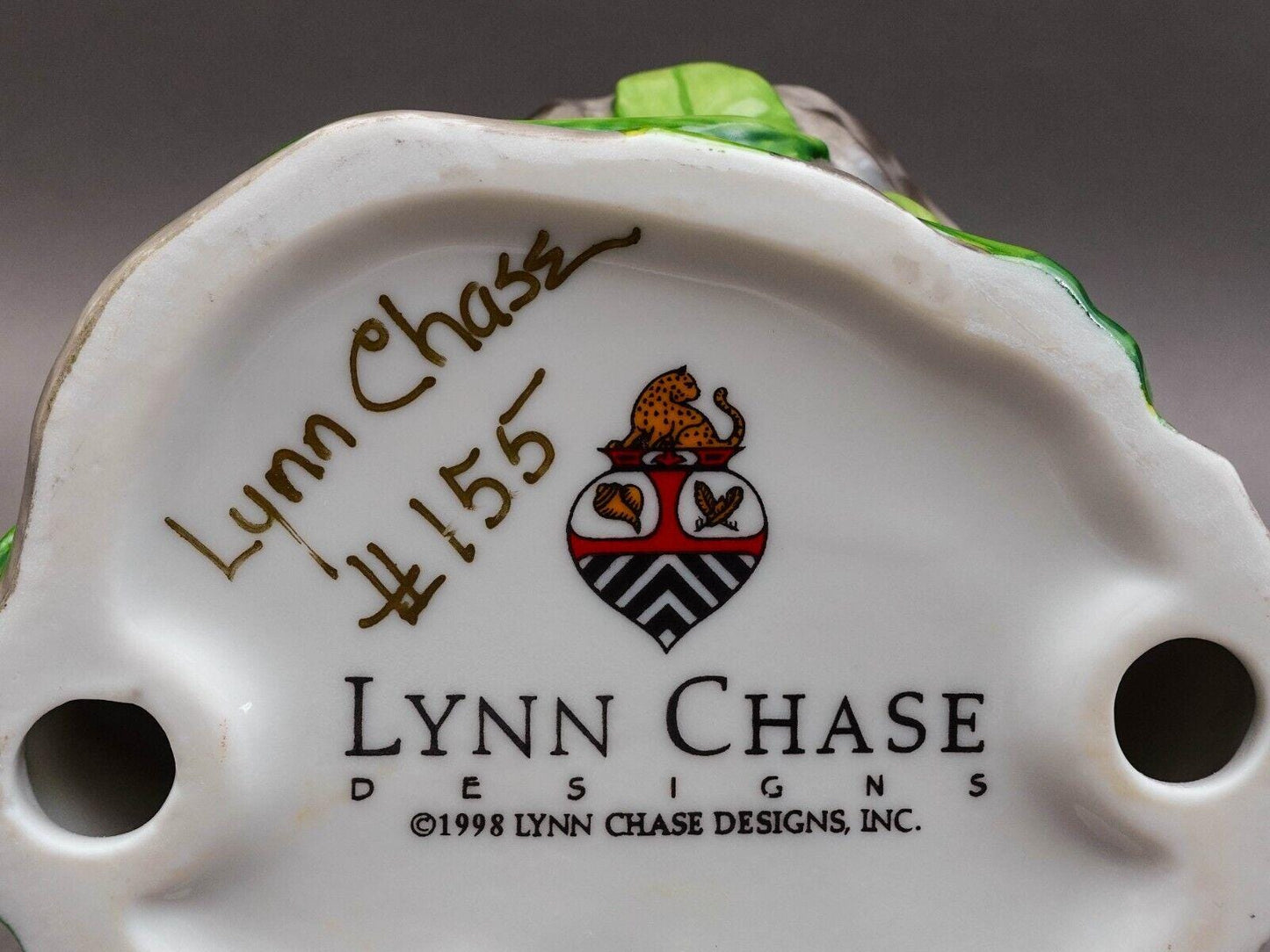 Lynn Chase Panda Bear Mother & Cub Bamboo Tree Porcelain Figurine 9 5/8" LE #155