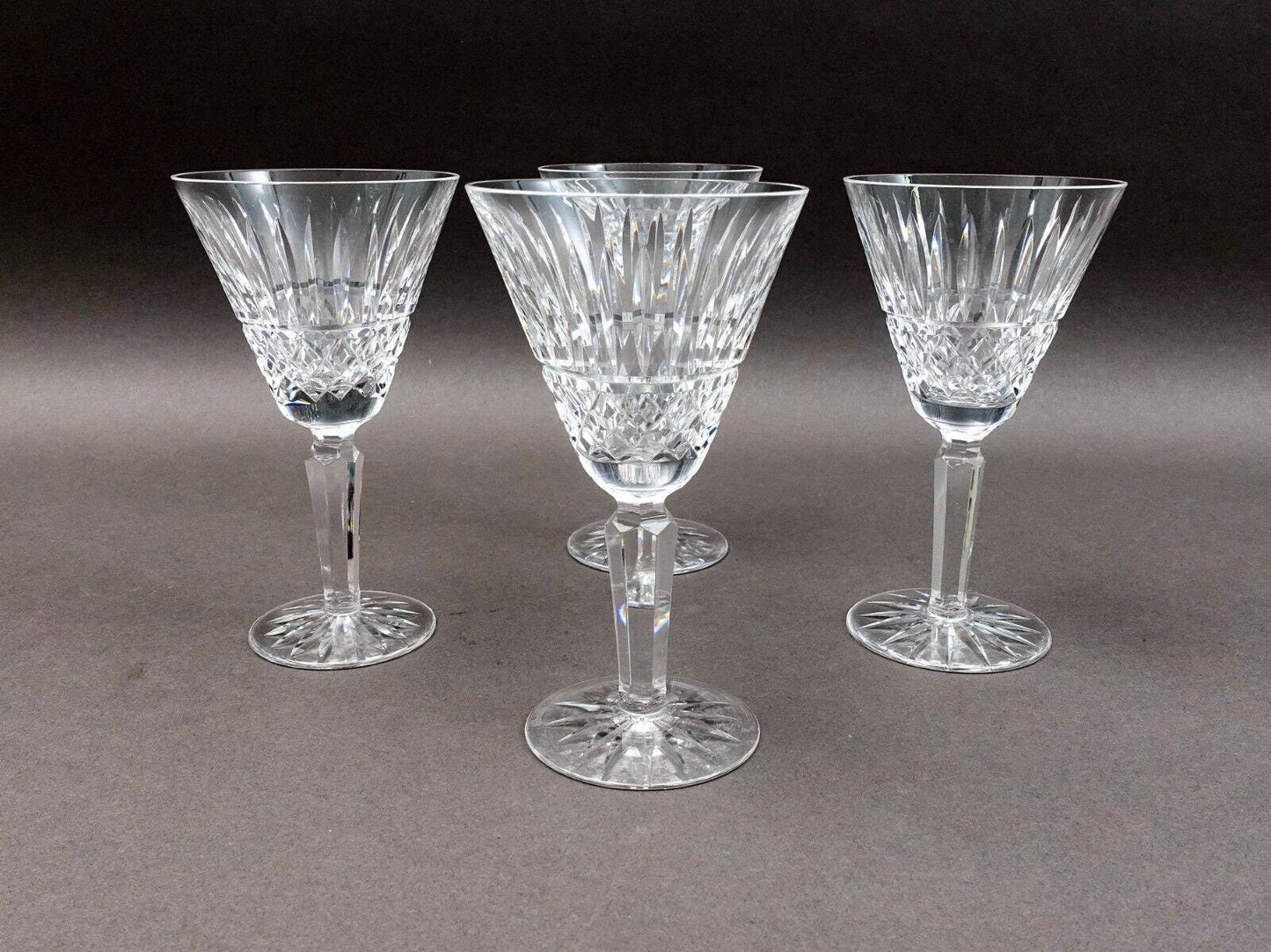 Waterford Crystal Maeve Claret Wine Water Glasses 6 7/8" Set Of 4