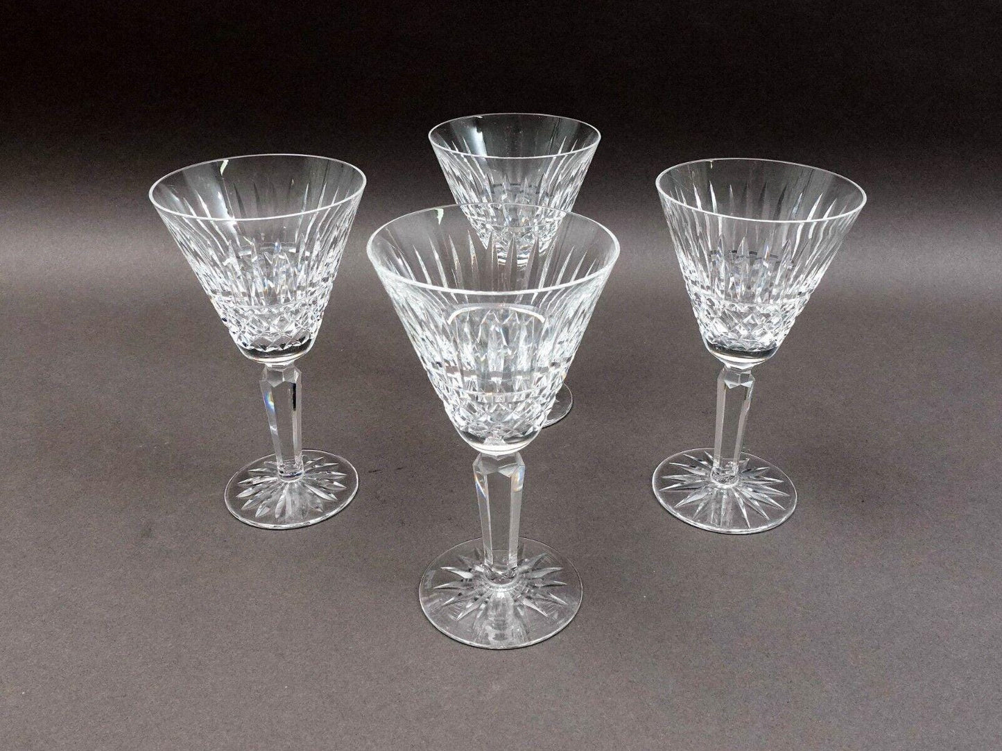 Waterford Crystal Maeve Claret Wine Water Glasses 6 7/8" Set Of 4