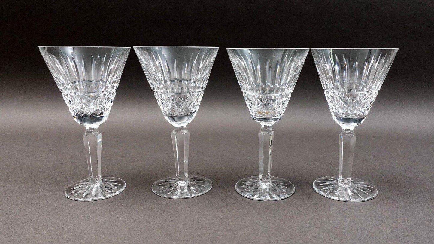 Waterford Crystal Maeve Claret Wine Water Glasses 6 7/8" Set Of 4