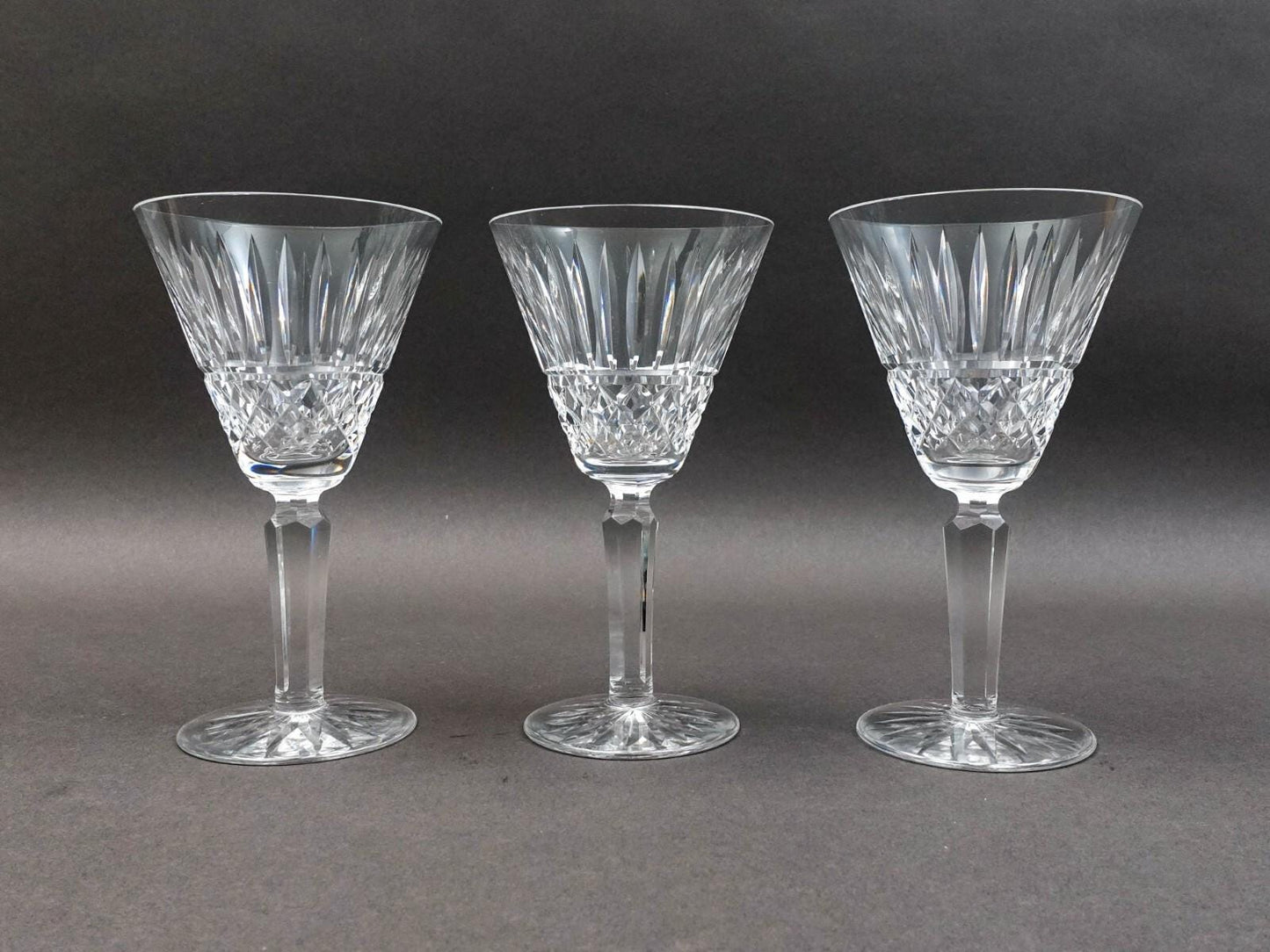 Waterford Crystal Maeve Claret Wine Glasses 6 7/8" Set Of 3