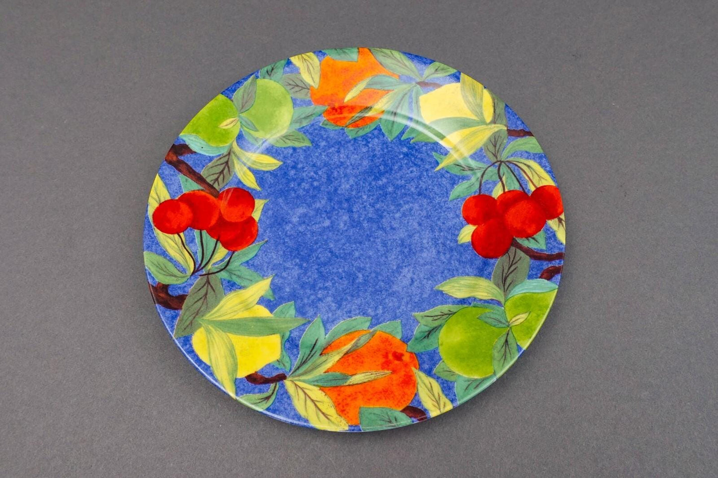 Laure Japy Paris Limoges Jardin Bleu Fruit 8 3/4" Salad Dessert Plates Set Of 3