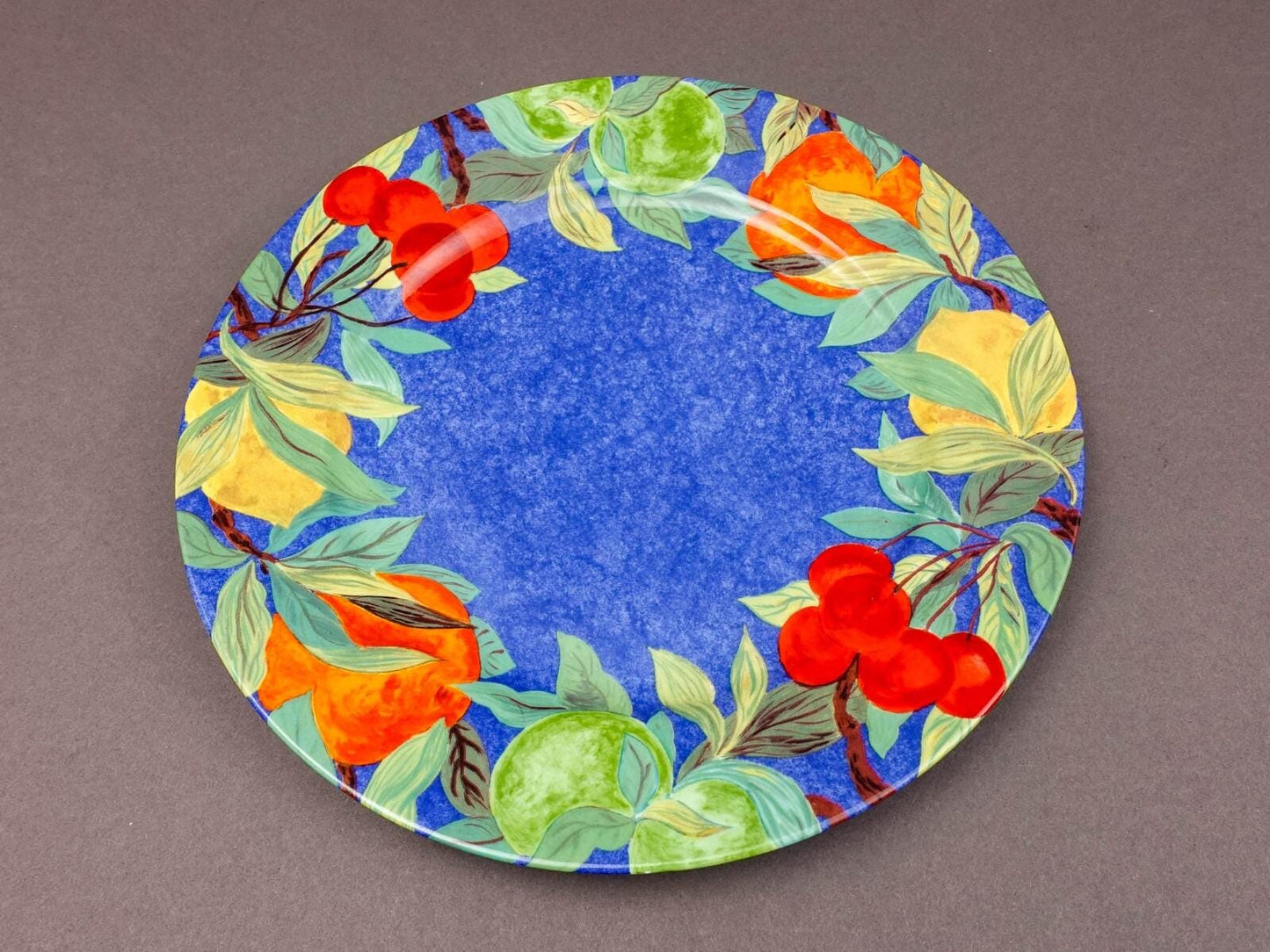 Laure Japy Paris Jardin Bleu Fruit 11 3/4" Charger Service Plate Set Of 4 (Read)