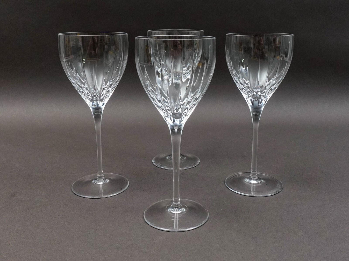 Miller Rogaska Crystal Stemware Soho 7 3/4" Wine Glasses Set Of 4