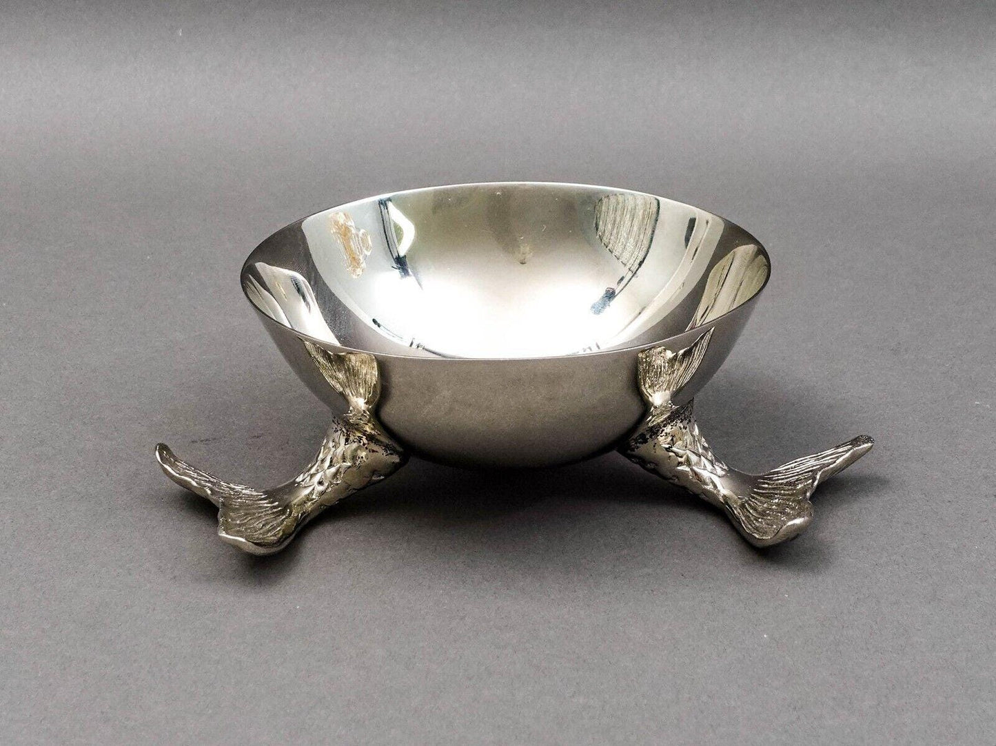 Michael Aram Signed Stainless Steel Mermaid Bowl Dish