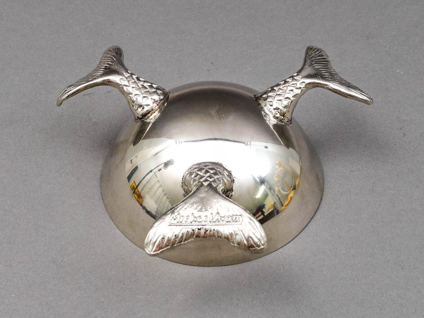 Michael Aram Signed Stainless Steel Mermaid Bowl Dish