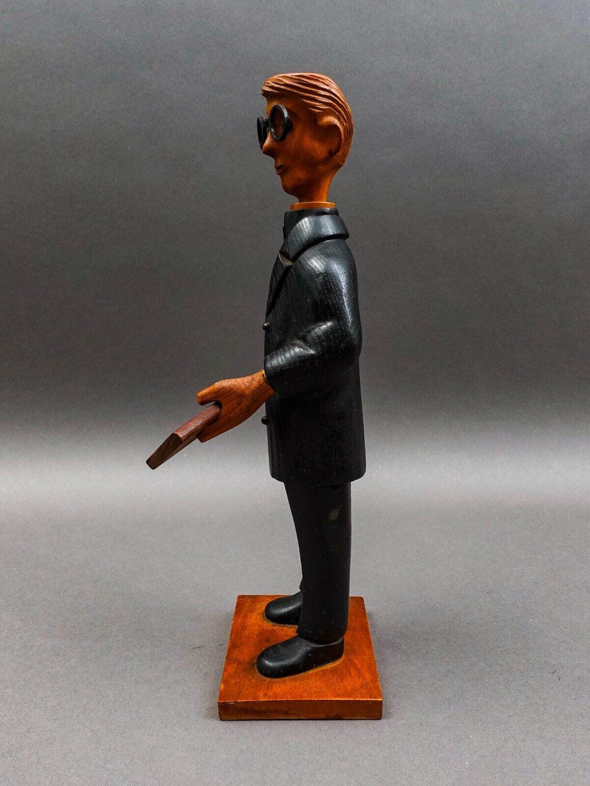 Romer Made In Italy Vintage Hand Carved Wood Priest Preacher Pastor Figurine