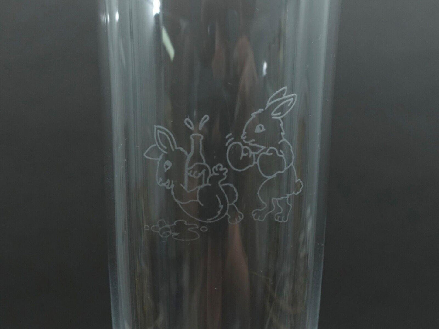 Tiffany & Co Signed Turtle Hare Rabbit Fluted Champagne Crystal Glass Set Of 2