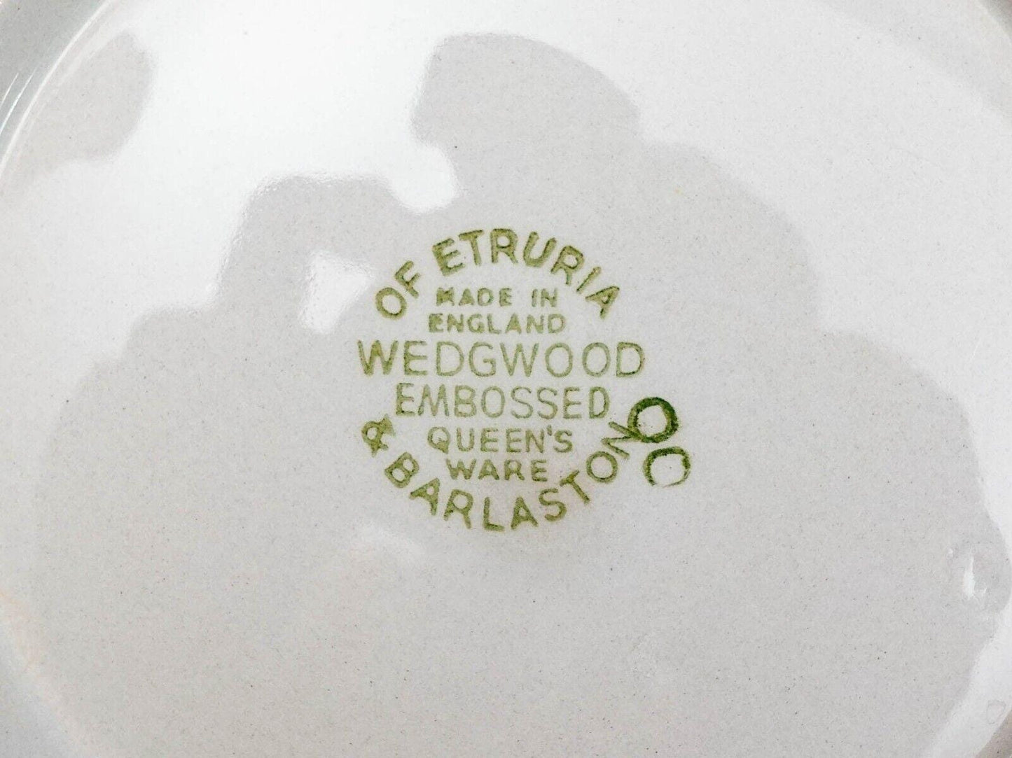 Wedgwood England Vintage Embossed Queensware Cream On Gray Teapot Rare