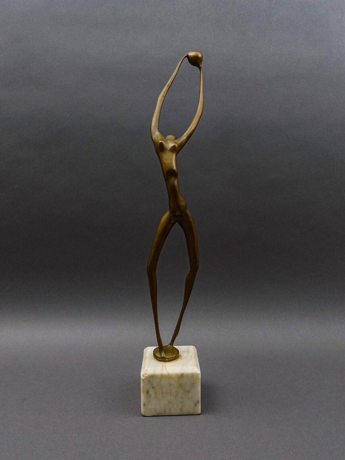 Hattakitkoso Somchai Thai Artist Ballerina Dancer Bronze LE Sculpture 24" (Read)