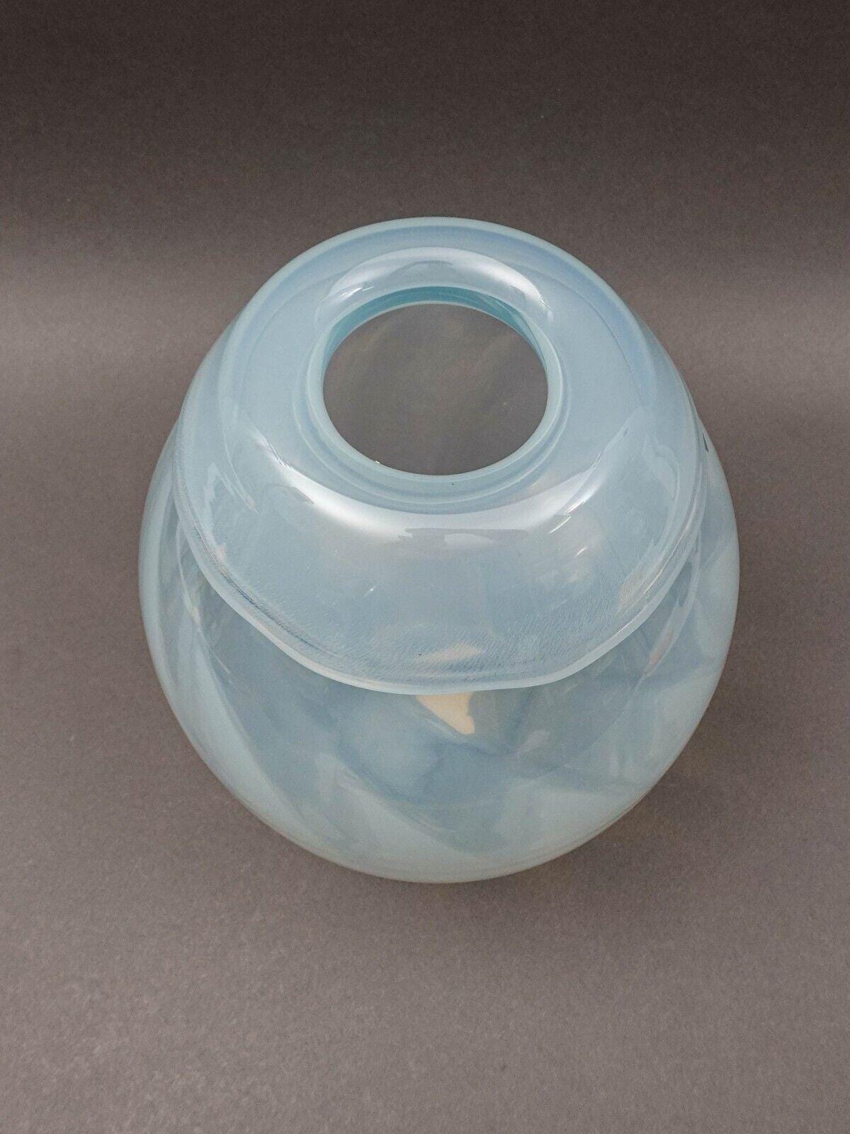 Waterford Evolution Large Optic Opal Opalescent Art Glass 12" Vase