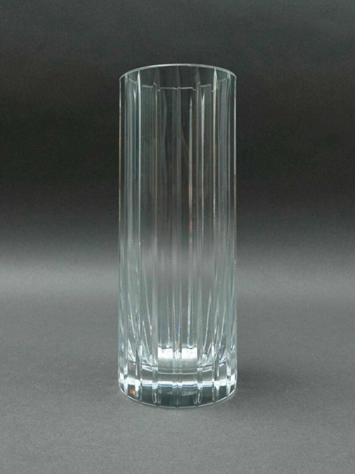 Baccarat Crystal France Harmonie Cylinder Flower Vase 7 7/8" (Read)