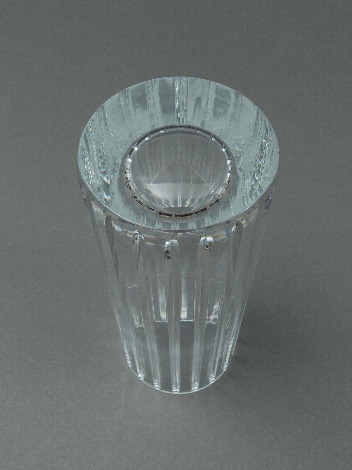 Baccarat Crystal France Harmonie Cylinder Flower Vase 7 7/8" (Read)