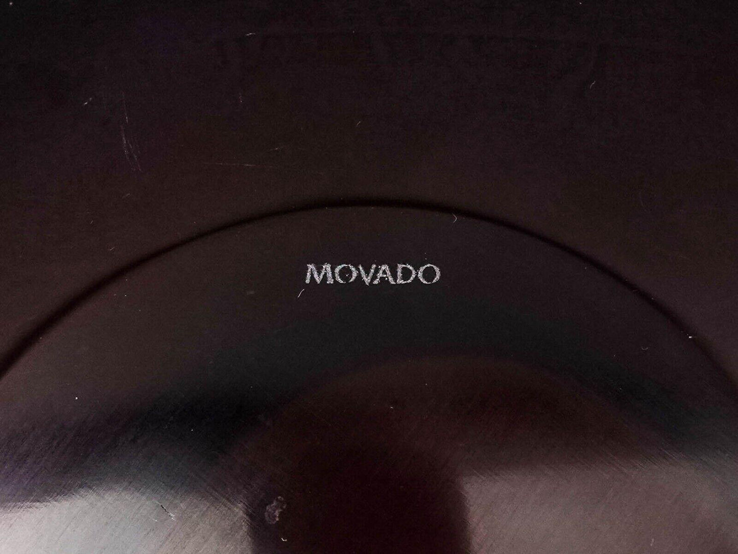 Movado Crystal Signed Amethyst Satin Art Glass Centerpiece Bowl Vase 8"