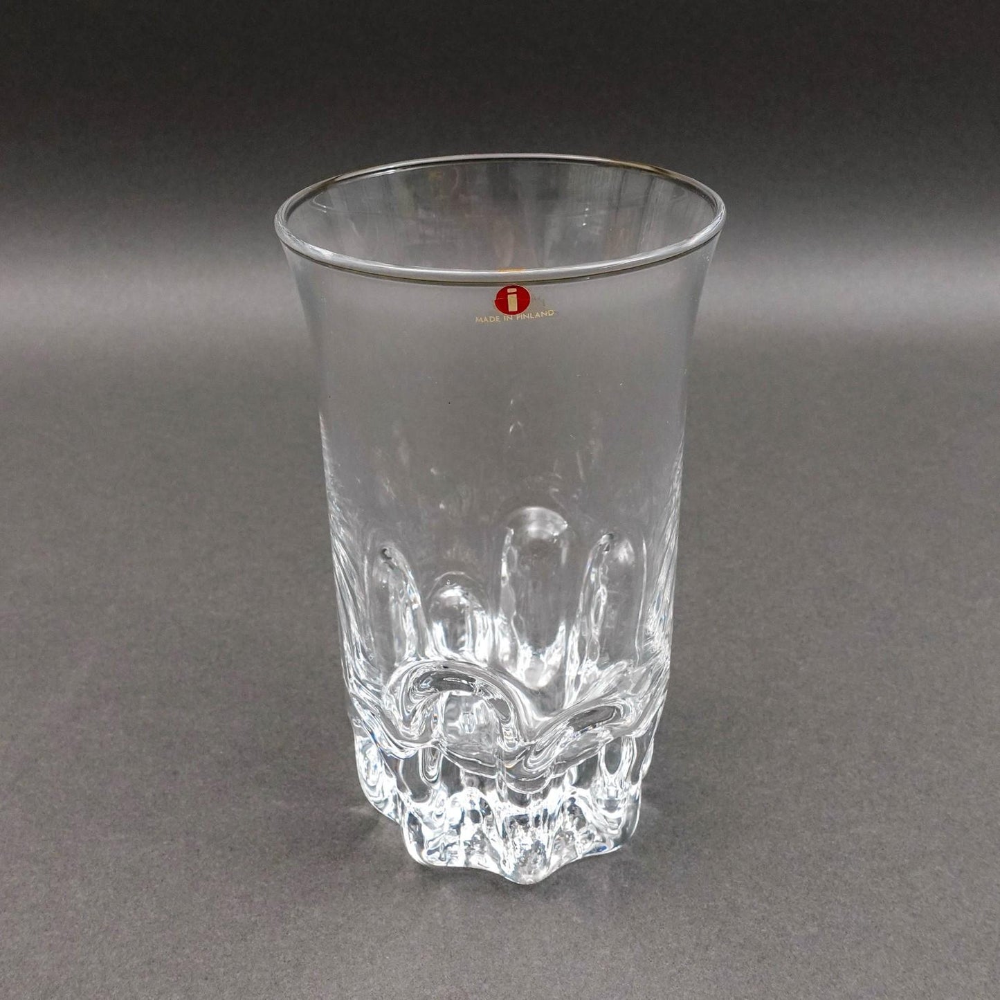 Iittala Finland Tapio Wirkkala Vintage Marja Crystal Glass Vase 6 3/8"