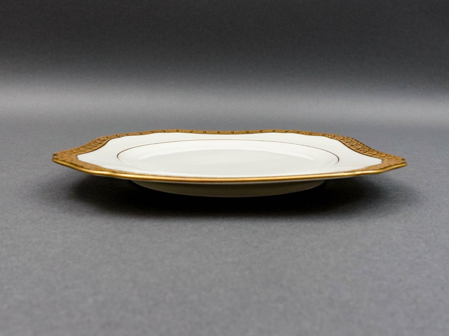 Black Knight Hohenberg Pantheon Gold Rim 7 3/4" Square Salad Plate Set Of 4