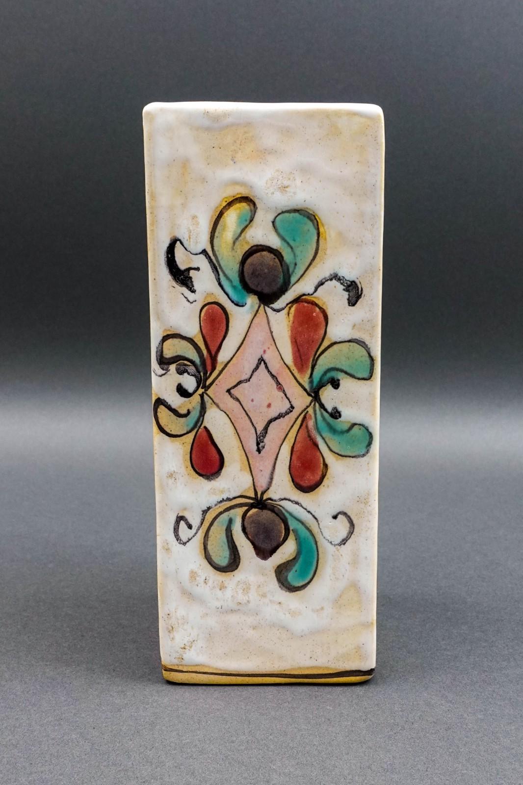 Elio Schiavon (1925-2004) Italy Vintage Mid Century Art Pottery Vase