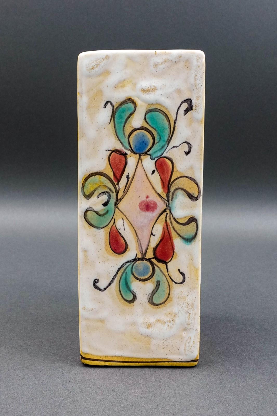 Elio Schiavon (1925-2004) Italy Vintage Mid Century Art Pottery Vase