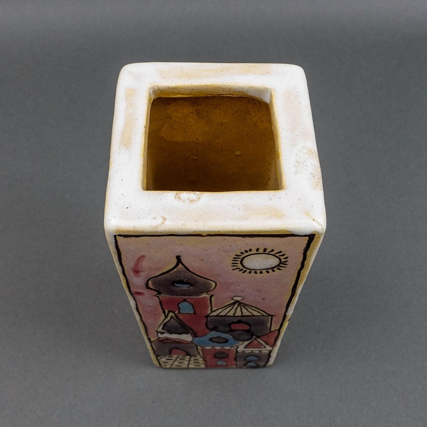 Elio Schiavon (1925-2004) Italy Vintage Mid Century Art Pottery Vase