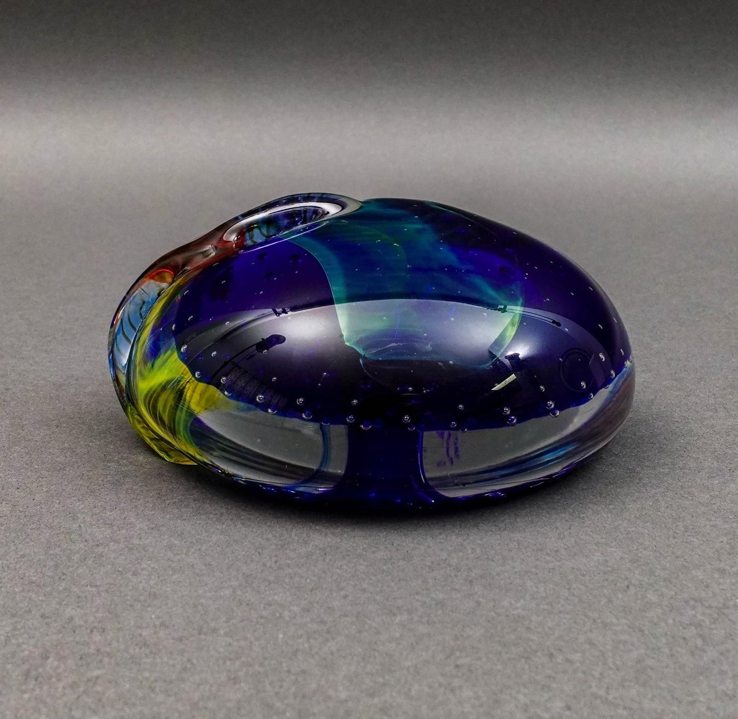 Seguso Viro SIgned Murano Italy Multi Color Art Glass Paperweight Sculpture