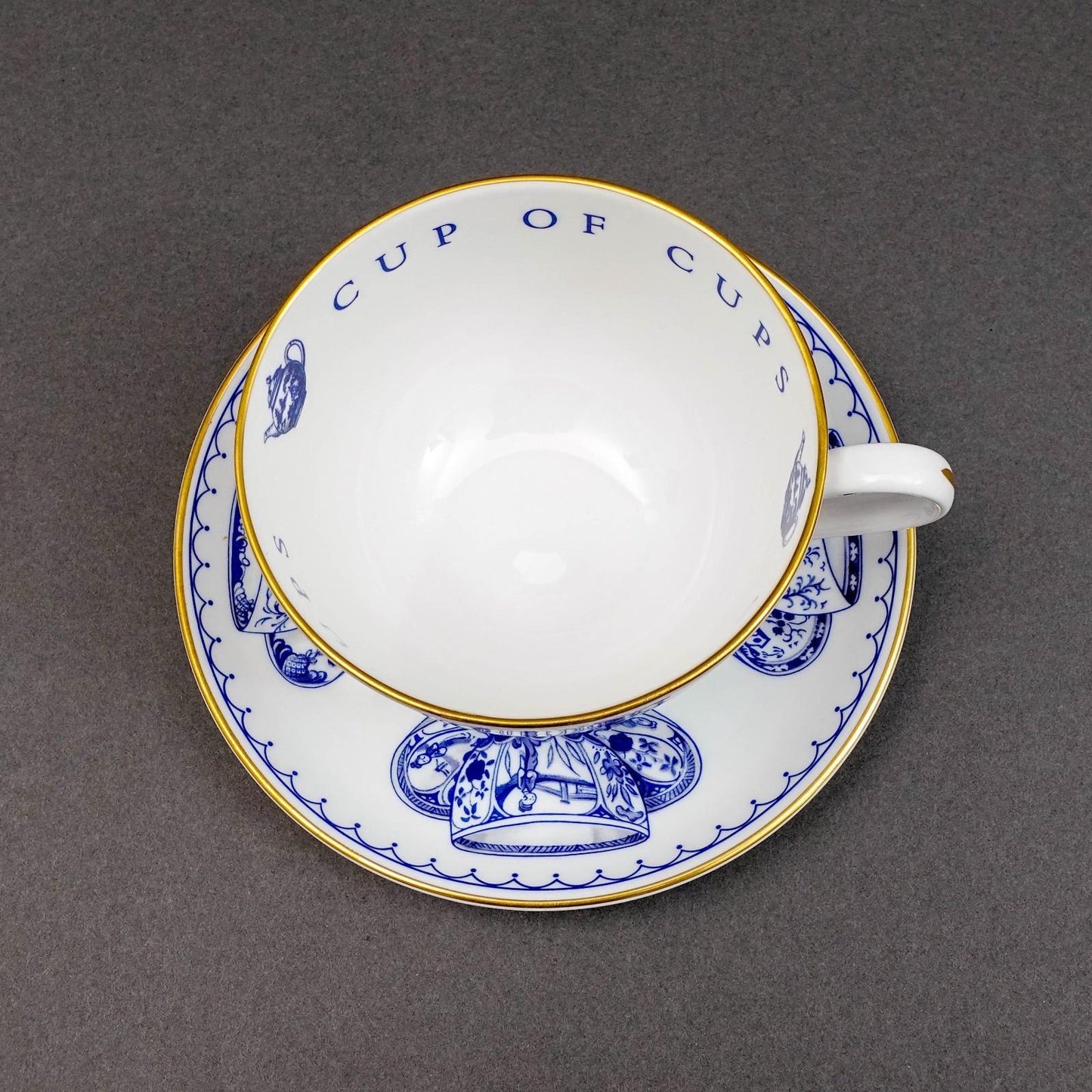 Royal Worcester England Cup Of Cups Oversized Cup & Saucer Set