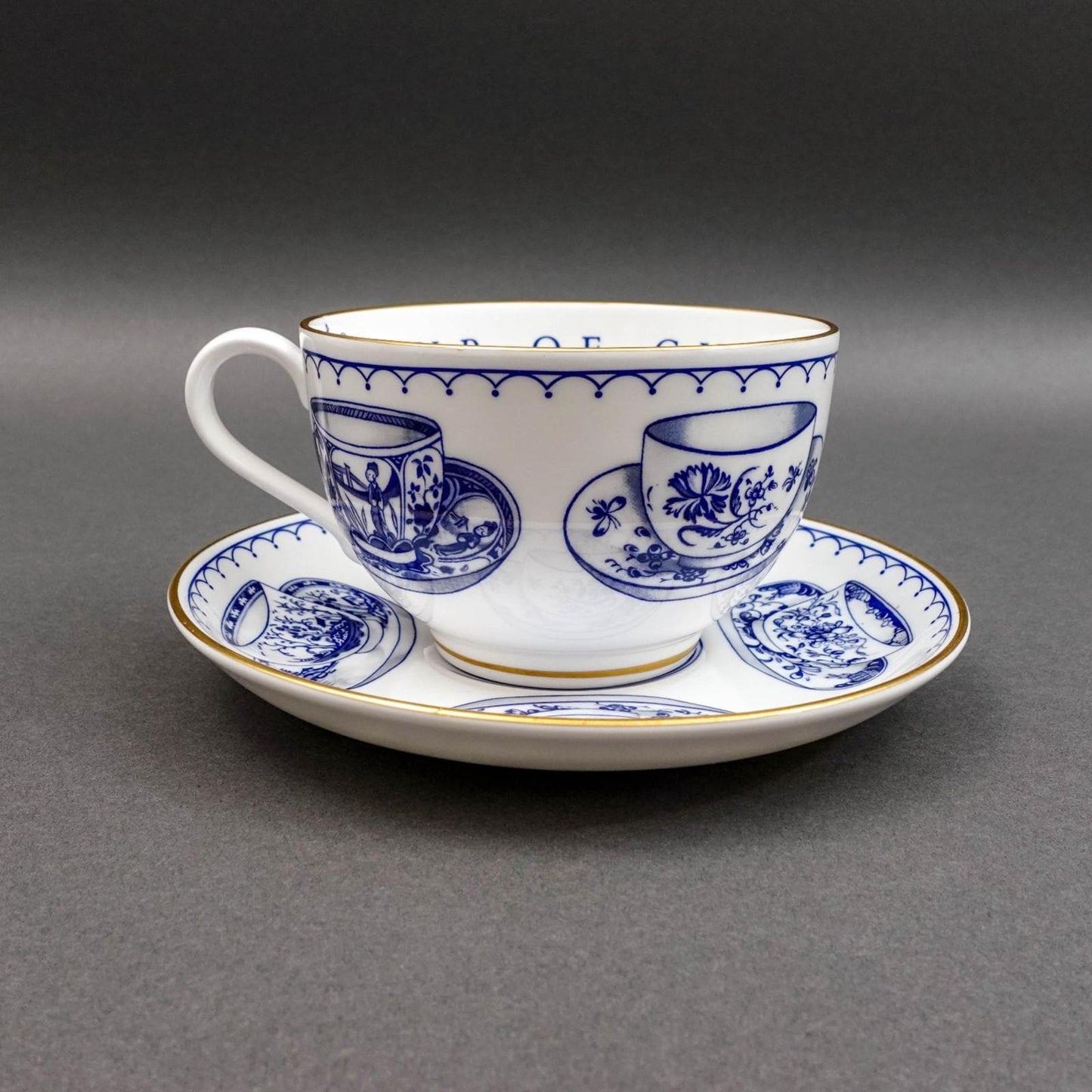 Royal Worcester England Cup Of Cups Oversized Cup & Saucer Set
