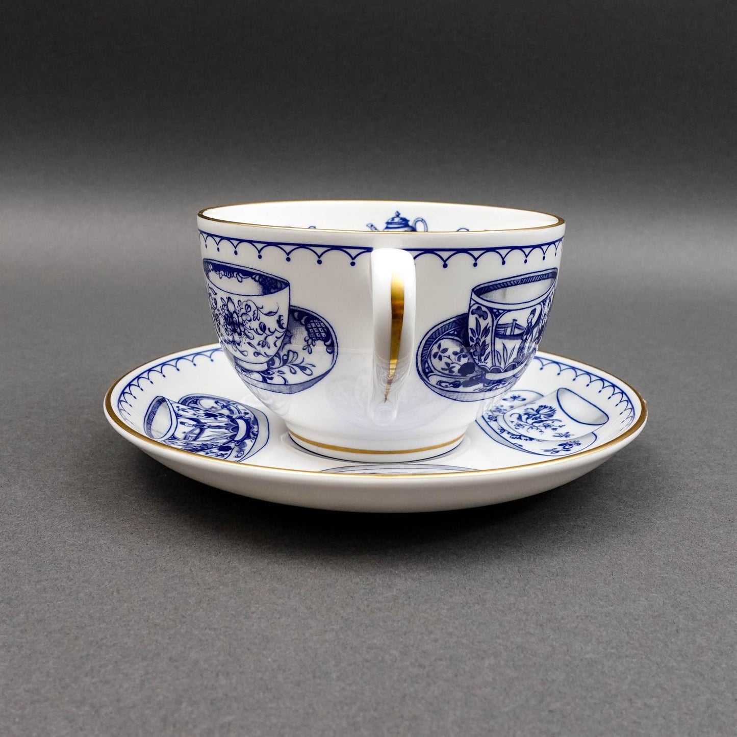 Royal Worcester England Cup Of Cups Oversized Cup & Saucer Set