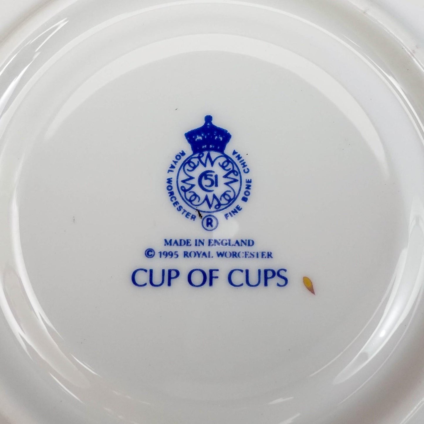 Royal Worcester England Cup Of Cups Oversized Cup & Saucer Set