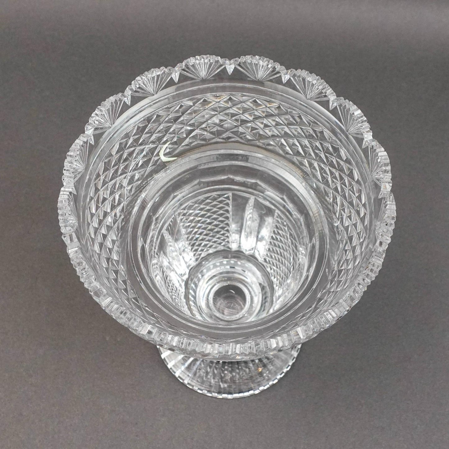 Waterford Crystal Master Cutter Hibernia Footed Vase 8 3/4" (Read)