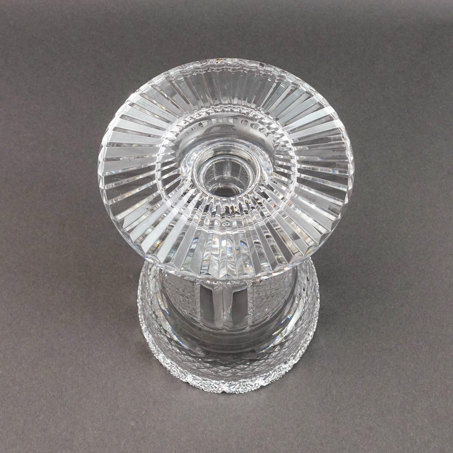 Waterford Crystal Master Cutter Hibernia Footed Vase 8 3/4" (Read)