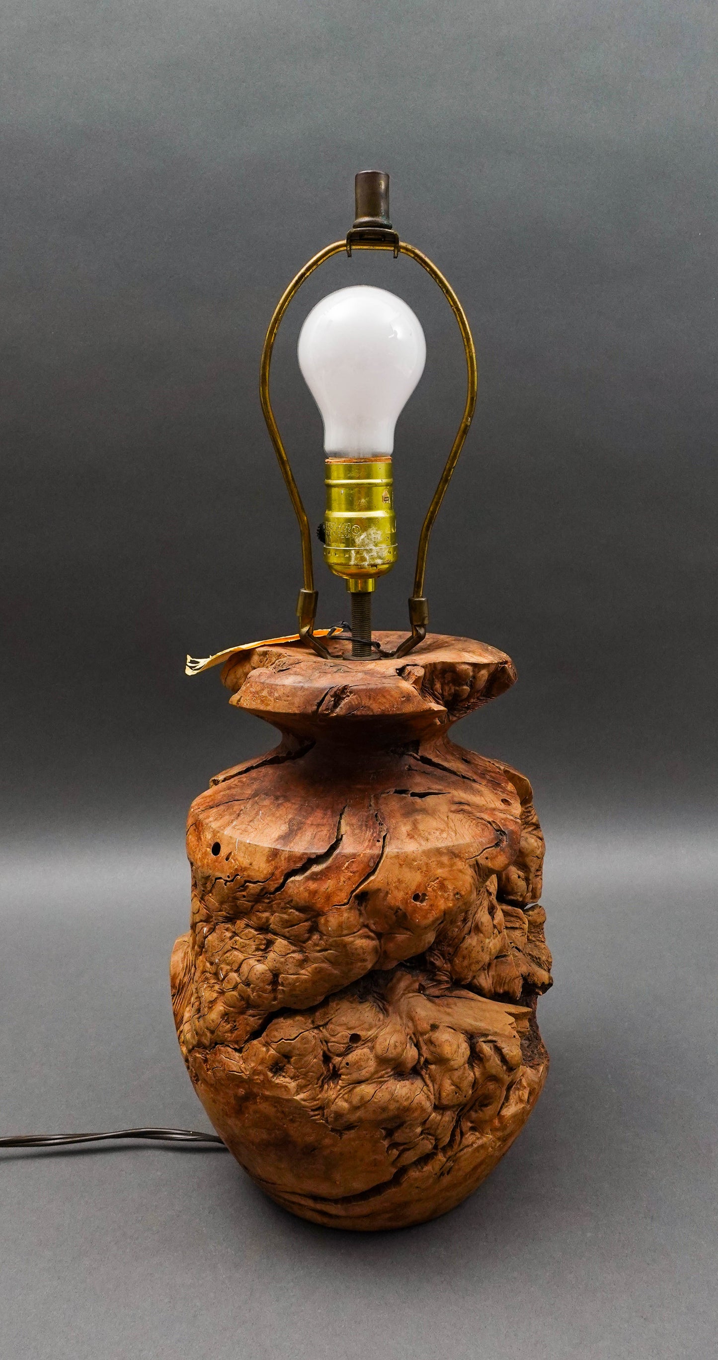 Manzanita Designs California Vintage Free Form Burl Root Wood Table Lamp