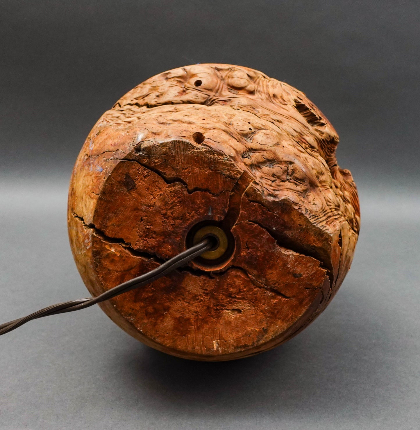 Manzanita Designs California Vintage Free Form Burl Root Wood Table Lamp