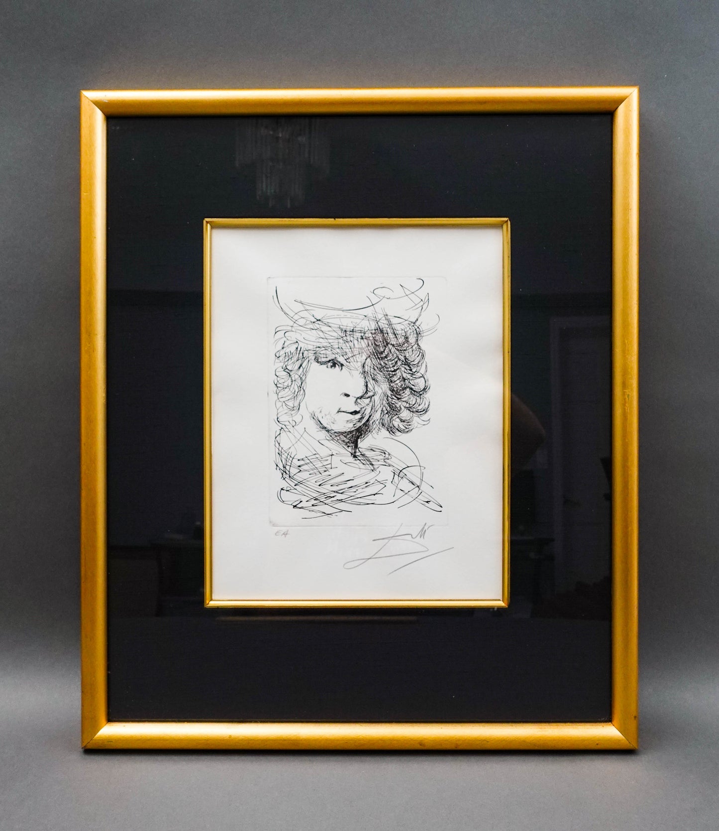 Salvador Dali Signed Rembrandt Van Rijn Etching Immortals Of Art Artist Edition