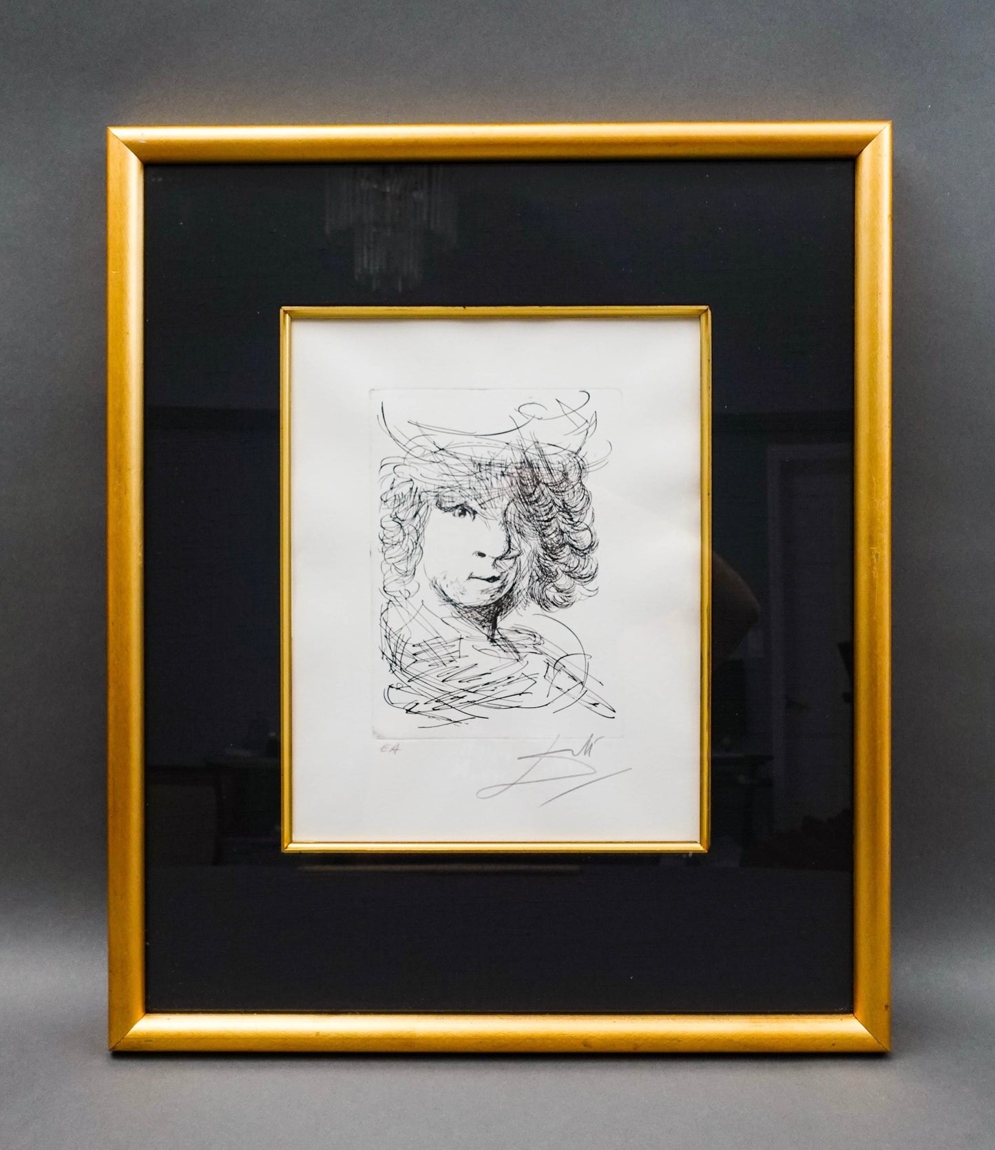 Salvador Dali Signed Rembrandt Van Rijn Etching Immortals Of Art Artist Edition